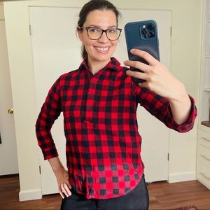 Buffalo Check Red Plaid Flannel Top | Madewell